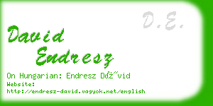 david endresz business card